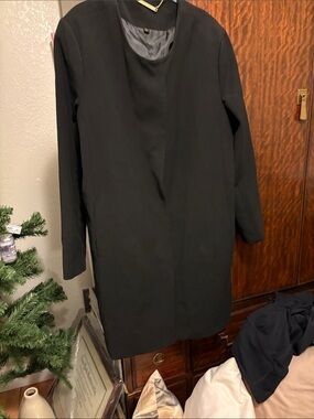 IMAN Black Longline Trench Coat